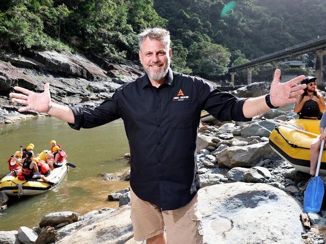 More than six months after Far North Queensland's worst flood on record, the Cairns Adventure Group has recommenced white water rafting tours on the Barron River. Cairns Adventure Group owner and operator Roderic Rees has been working tirelessly with the Queensland Government, Cairns Regional Council and hydroelectricity station owner CleanCo Queensland to get rafting tours back into the river at Barron Gorge. Picture: Brendan Radke