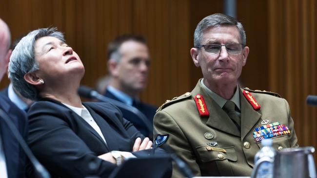 Foreign Minister Penny Wong and Chief of the Defence Force General Angus Campbell in Canberra. Picture: NCA NewsWire / Gary Ramage