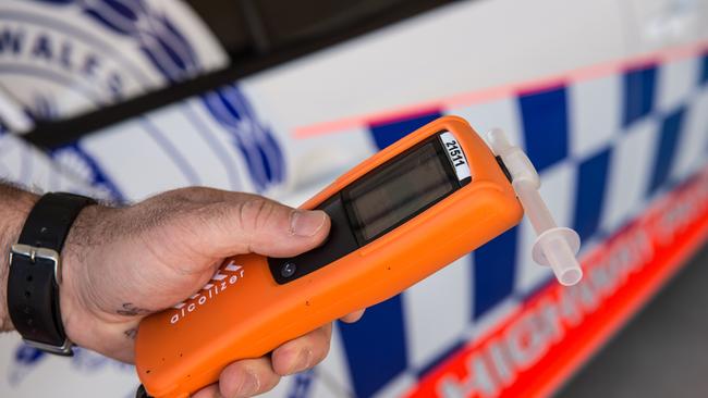 NSW police breath testing drink driver. 07 October 2016