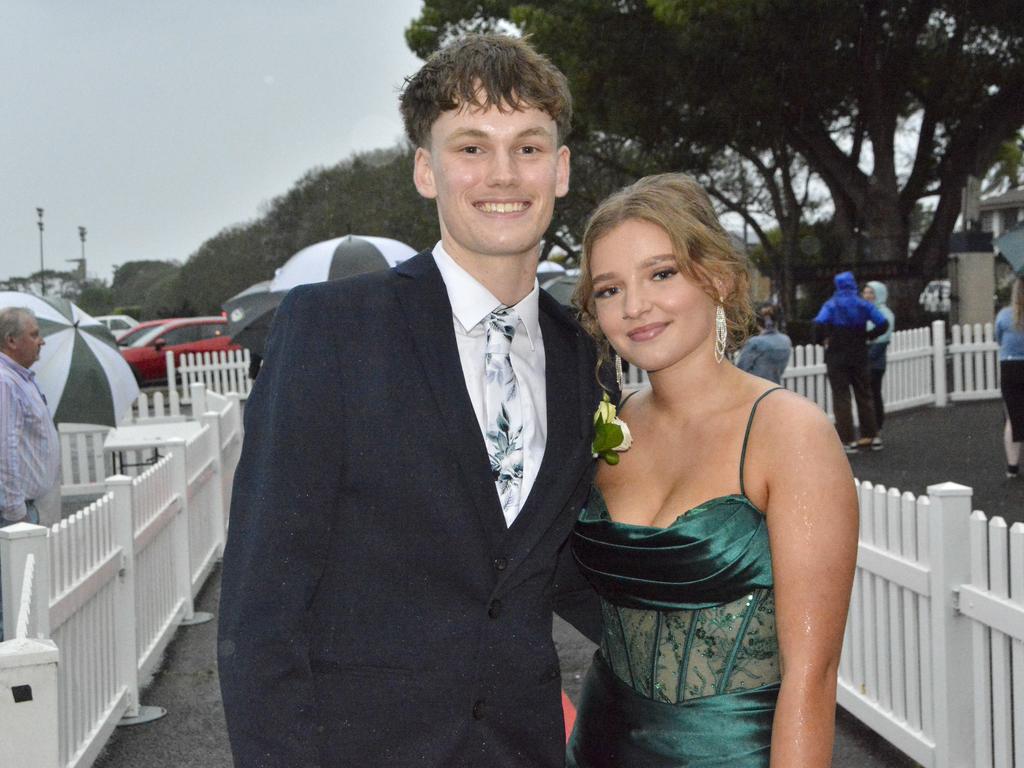 Sam Buckle and Davika Ebneter at Wilsonton State High School formal at Clifford Park Racecourse, Wednesday, November 13, 2024. Picture: Tom Gillespie