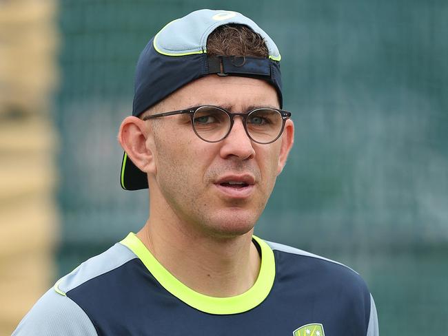 GALLE, SRI LANKA - JANUARY 27: Todd Murphy of Australia is seen during an Australia nets session at Galle International Stadium on January 27, 2025 in Galle, Sri Lanka. (Photo by Robert Cianflone/Getty Images)