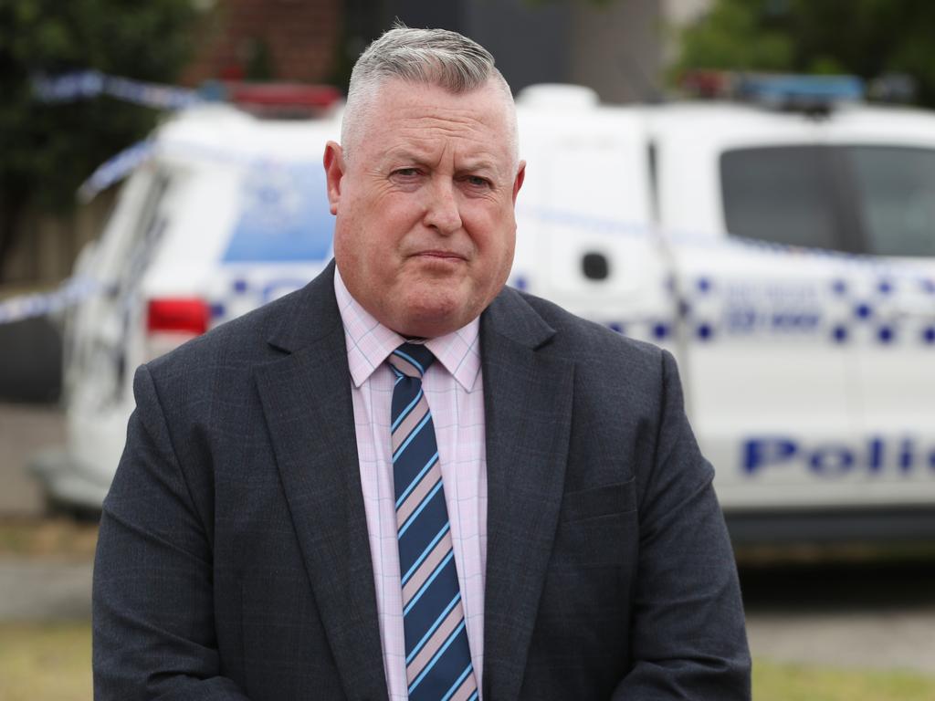 Homicide Squad Detective Inspector Dean Thomas said the family was upset and distraught. Picture: David Crosling