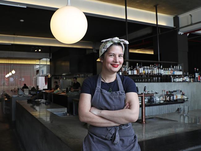 Analiese Gregory is head chef at Franklin, which was named the second-best restaurant in Tasmania. Picture: LUKE BOWDEN