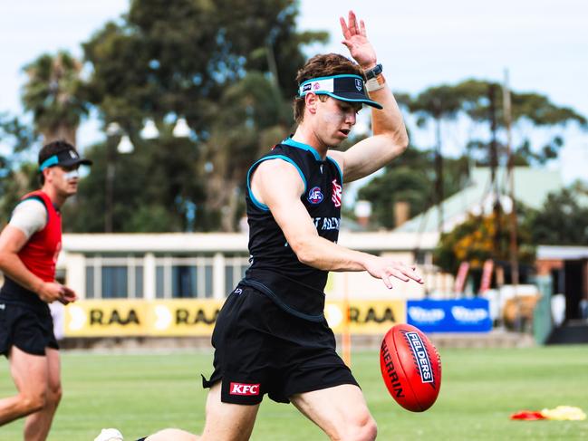 Joe Berry at Port Adelaide training. Picture: Port Adelaide FC