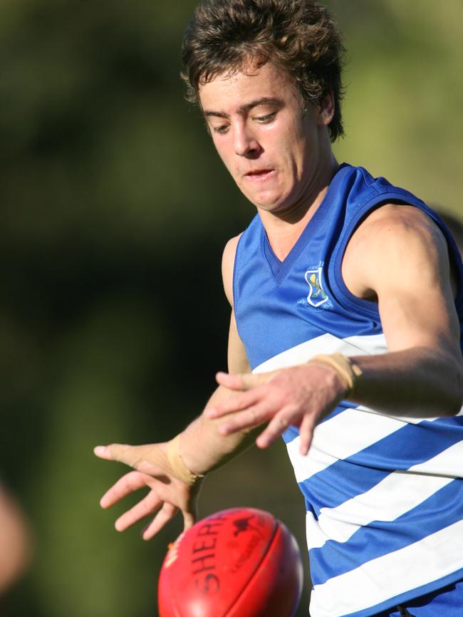 Sutcliffe – pictured playing for St Peter’s in 2010 – is a Saints old scholar. Picture: Stephen Laffer