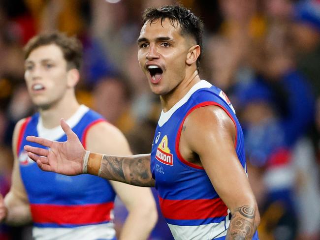 Jamarra Ugle-Hagan blew a late chance to salvage something for the Dogs. (Photo by Dylan Burns/AFL Photos via Getty Images)