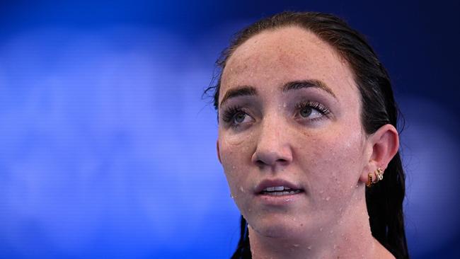 Aussie long distance swimmer Lani Pallister qualified third fastest for the 1500m freestyle final. Picture: Getty Images.