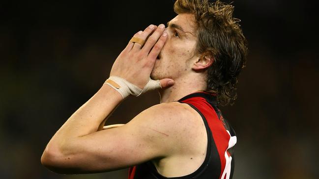 Joe Daniher and Essendon will have to kiss and make up after the Bombers couldn’t come to terms with Sydney. Picture: Wayne Ludbey