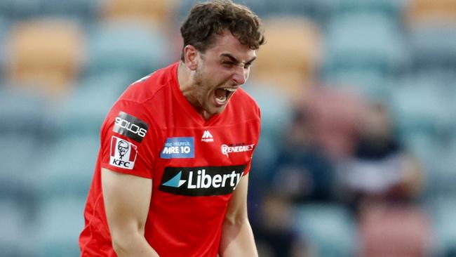 Peter Hatzoglou has plenty to celebrate in a stunning BBL debut. Picture: Getty Images