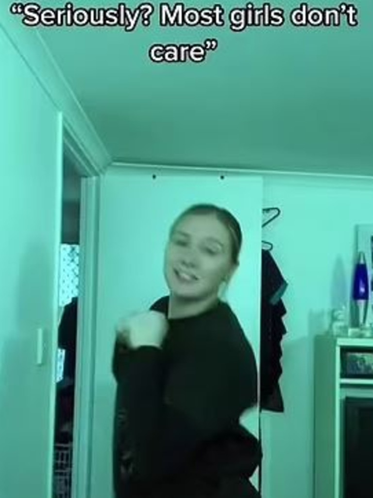 Chloe Burns went viral on TikTok with her clip sharing men’s excuses not to wear a condom during sex. Picture: TikTok