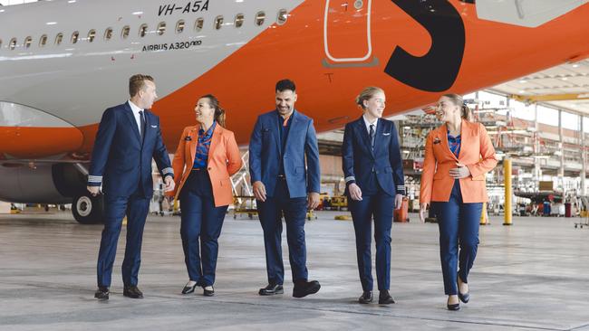 Jetstar unveiled a new look last year, designed by Genevieve Smart. Picture: Hilary Walker