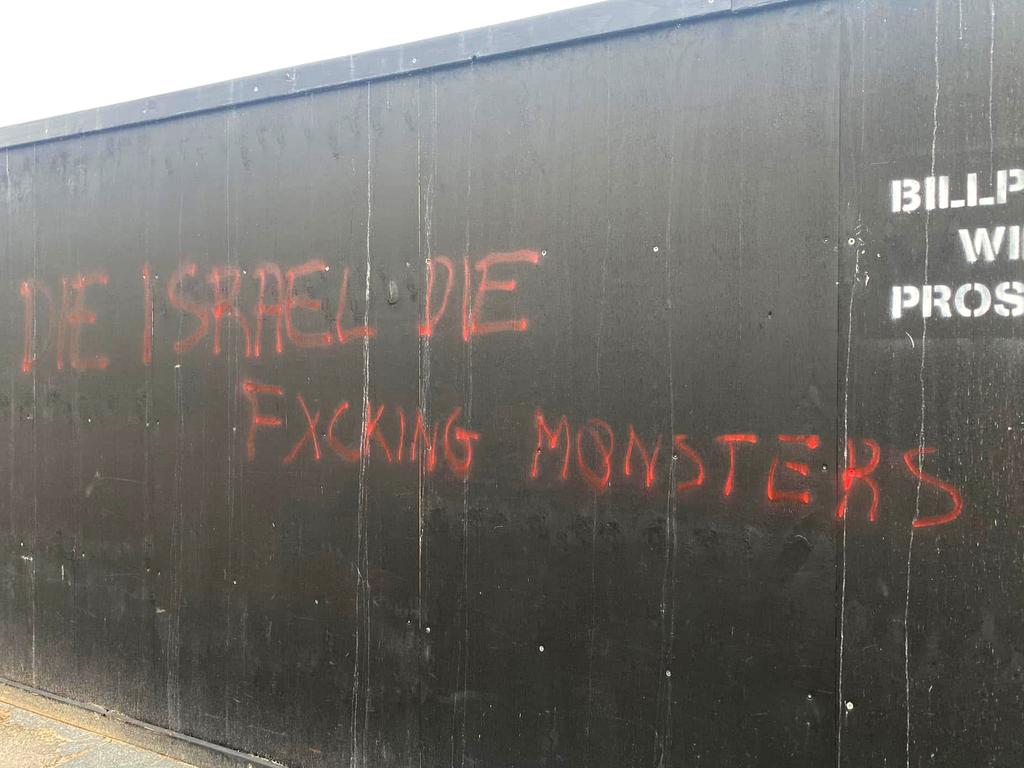 Graffiti on a construction site in Meadowbank, discovered earlier in January.