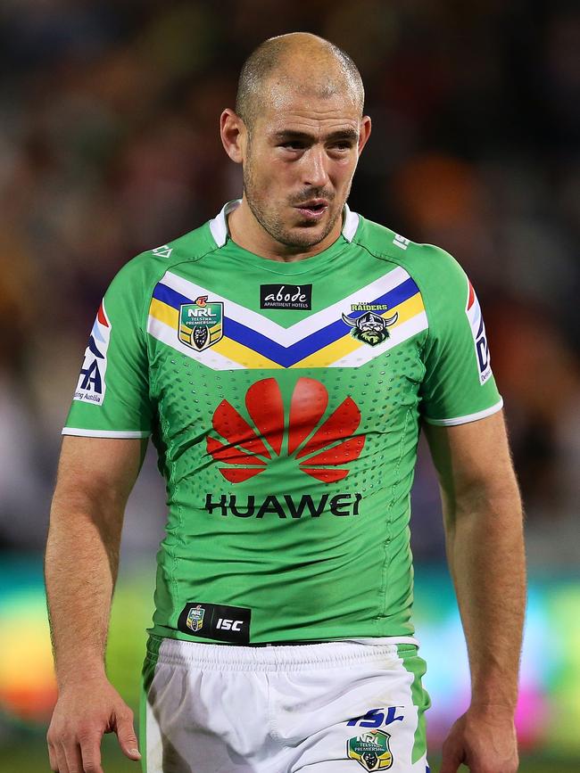 Terry Campese of the Raiders during the 2014 NRL season. Picture: Getty Images