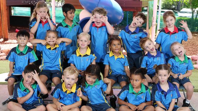 My First Year: St Kevin’s Catholic School Prep V. Front row: Samuel, Orson, Zenna, Makia, Elodee. Middle row: JJ, Salena, Lachy, Aurora, Oakie, Indie. Back row: Aoibhinn, Jude, Grayson, Hugo, Grace. Picture: Glenn Hampson.