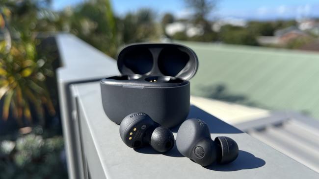 The new Sony LinkBuds come in black, beige and white. Picture: Elly Awesome