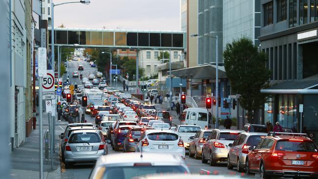 Traffic in Hobart. Picture: Matt Thompson