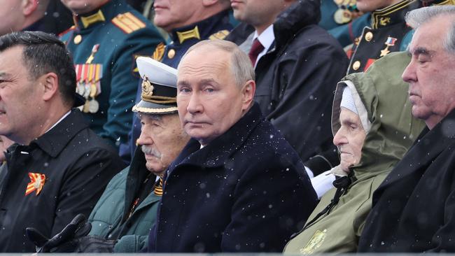 Vladimir Putin attends the Victory Day military parade in central Moscow on May 9 to mark the 79th anniversary of the victory over Nazi Germany in World War II. Picture: AFP