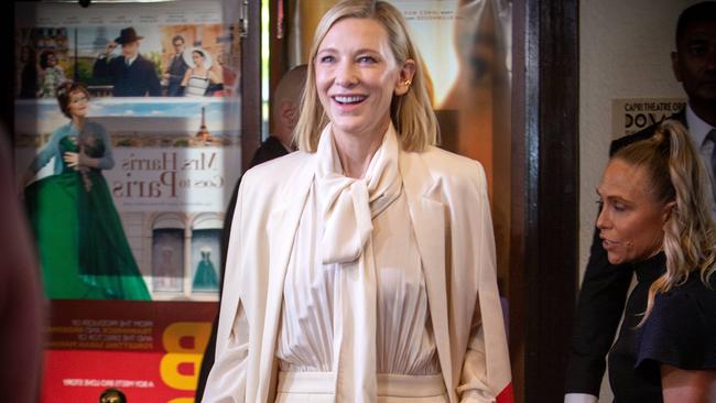 Cate Blanchett on the red carpet at Capri Theatre in Goodwood. Picture: Emma Brasier