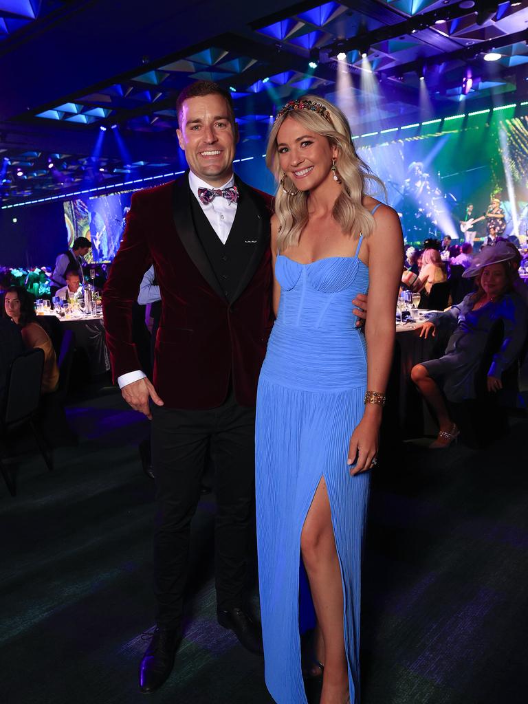 Kendall Gilding and Dan Anstey at The Star Queen's Wharf Melbourne Cup party. Pic: Adam Head