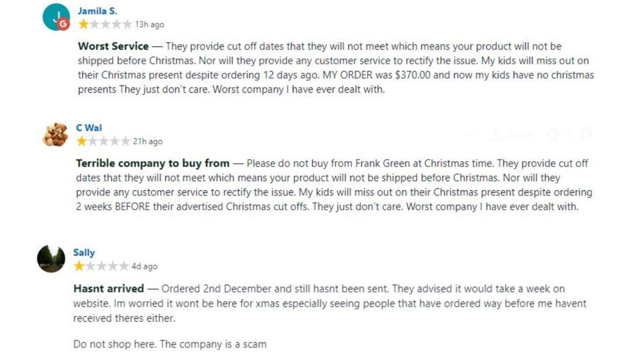 Frank Green Hit With Customer Complaints In Lead-up To Christmas Amid ...