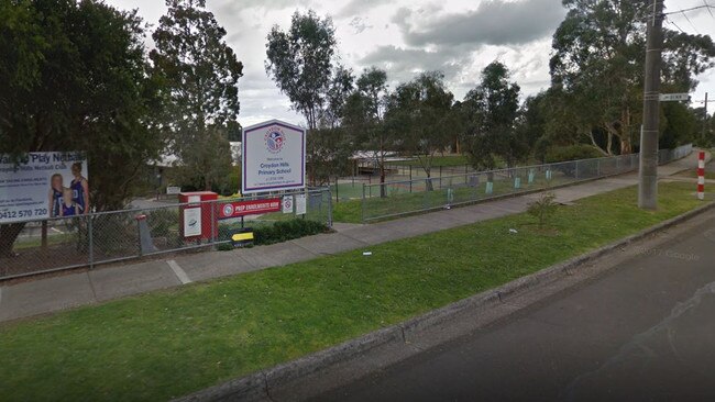 Pick-up times are a hectic affair at Croydon Hills Primary School. Picture: Google