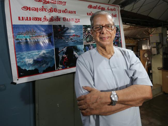 Sri Lankan refugee advocate Samuel Chandrahasan has confirmed refugees are selling their organs to get to Australia. Picture: Gary Ramage