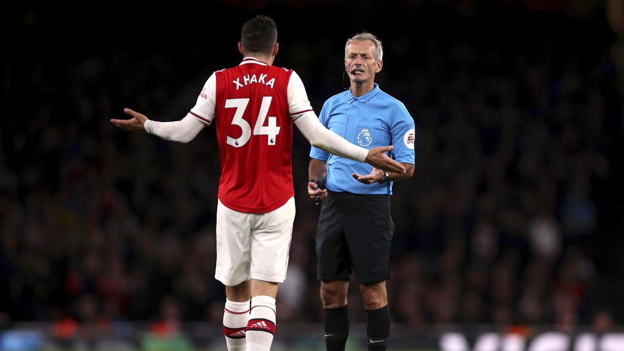 Gary Neville has unleashed on Arsenal skipper Granit Xhaka