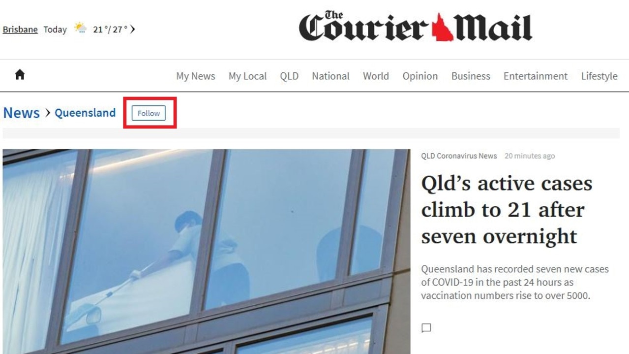 How to customise the My News Feed on couriermail.com.au | news.com.au ...