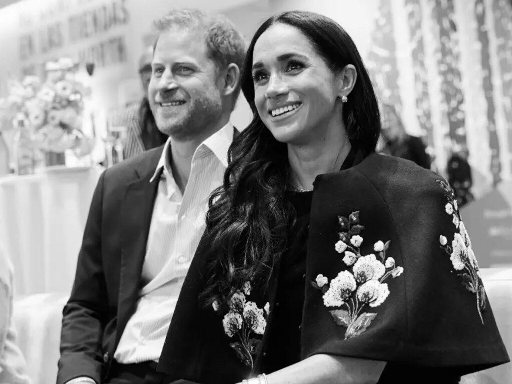 Meghan Markle and Prince Harry at a celebration honouring the Kinsey African-American Art &amp; History Collection. Picture: @msayles/The Kinsey Collection/Instagram