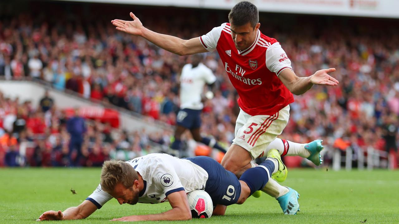 Harry Kane’s penalty claims were waved away by the referee.