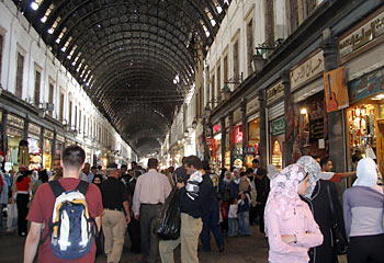 Bargain-hunt ... the old souk, or covered market, in Damascus