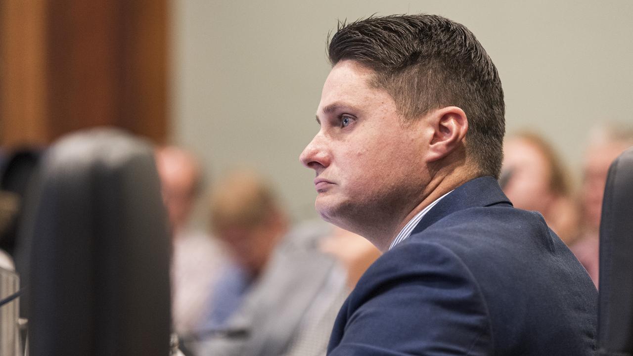 Councillor Tim McMahon during a council meeting to discuss the future of Toowoomba City Aerodrome (also know as Toowoomba Airport), Tuesday, May 28, 2024. Picture: Kevin Farmer