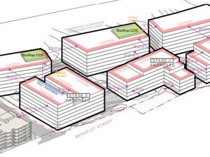 Artist impression of the proposed mixed use and affordable housing in Tallawong. Picture: NSW Government