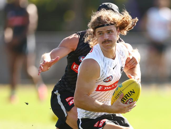 Harry DeMattia is part of Collingwood’s next gen midfield brigade. Picture: Morgan Hancock/Getty Images