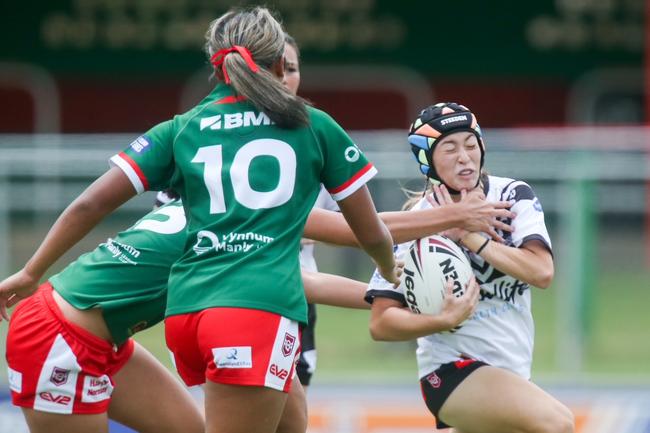 Harvey Norman under-17s action between Wynnum Manly and Souths Logan. Picture: Steve Archer.