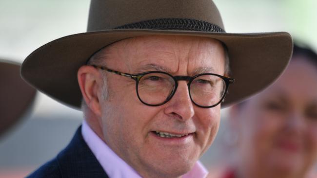 Anthony Albanese in Townsville at Townsville Port. Picture: Evan Morgan