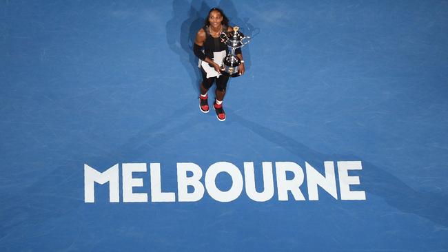 Will we Serena Williams battling it out for another Australian Open title on Channel 9 in a few years? Picture: AFP/Saeed Khan