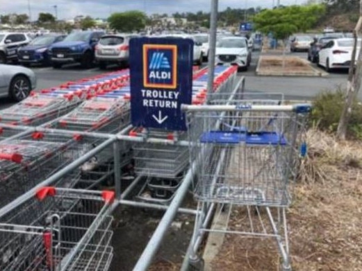 Aldi customers were complaining the trolleys were too big.