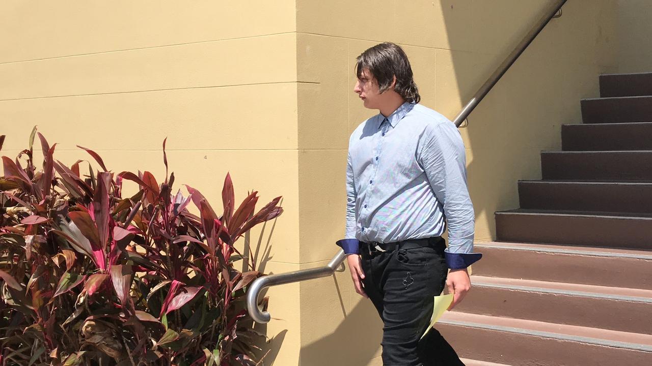 Kobi Jackson Dunn leaves Mackay courthouse after pleading guilty to his role in a New Year's Eve home invasion that turned deadly. Photo: Janessa Ekert