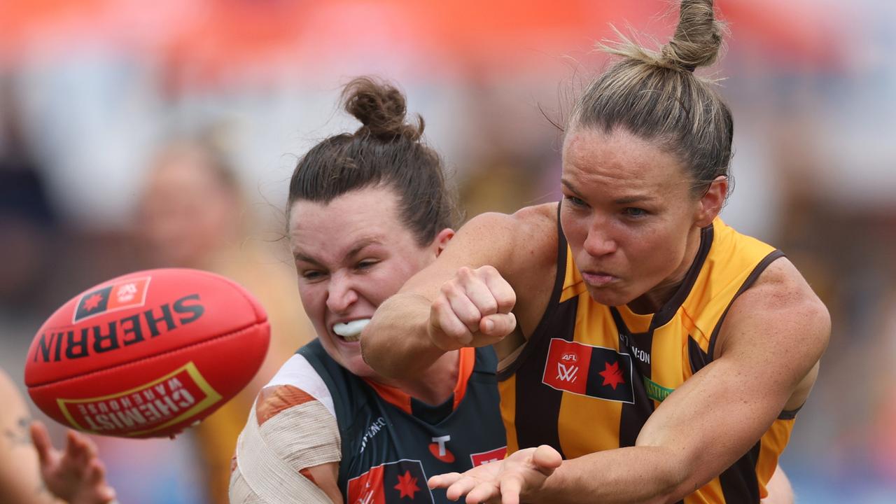 AFLW: ‘Angry’ Giants worn down by Hawks after club’s grim week