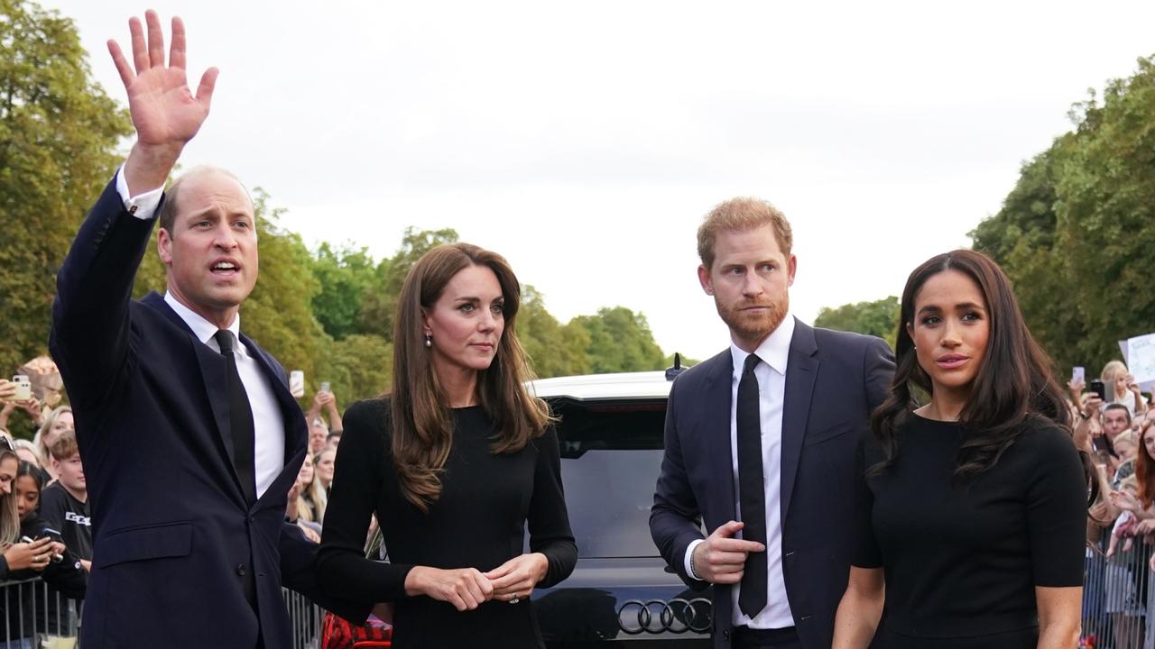 Frosty … Catherine, Princess of Wales, was clearly uncomfortable during the walkabout to meet wellwishers after the Queen’s death in September 2022. Picture: Getty