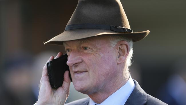 ASCOT, ENGLAND - OCTOBER 19: Willie Mullins poses during Qipco British Champions Day at Ascot Racecourse on October 19, 2024 in Ascot, England. (Photo by Alan Crowhurst/Getty Images)