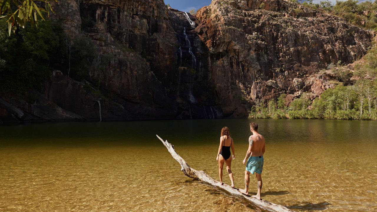 Gunlom is a cascading waterfall on the Waterfall Creek. Picture: Matt Cherubino