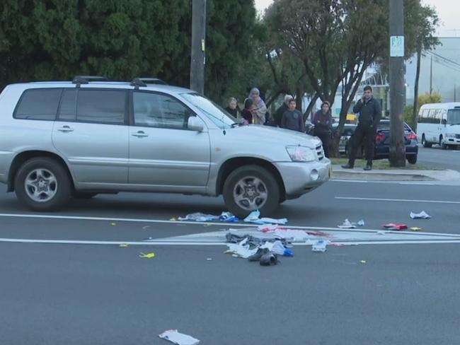 The scene of the fatal crash on Chapel Rd South in Bankstown. Picture: TNV