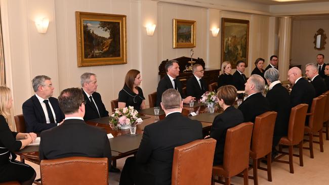 Ministers met with the Governor-General and Anthony Albanese to recommend the proclamation. Picture: NCA NewsWire / Martin Ollman