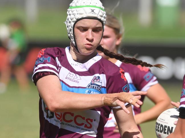 Blackhawks Under-19s women (Harvey Norman U19s) vs Mackay at Jack Manski Oval. Cutters Emily Bella. Picture: Evan Morgan