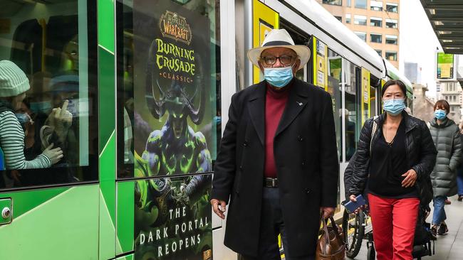 Masks on public transport are still compulsory. Picture: Ian Currie