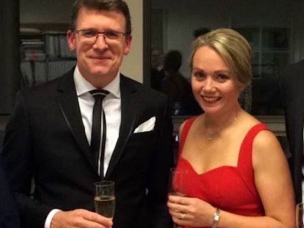 Alan Tudge with Rachelle Miller in 2017. Picture: ABC/Four Corners