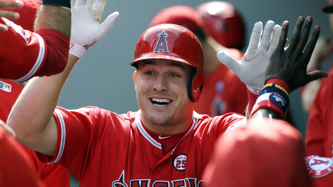 Happy days for Mike Trout. 