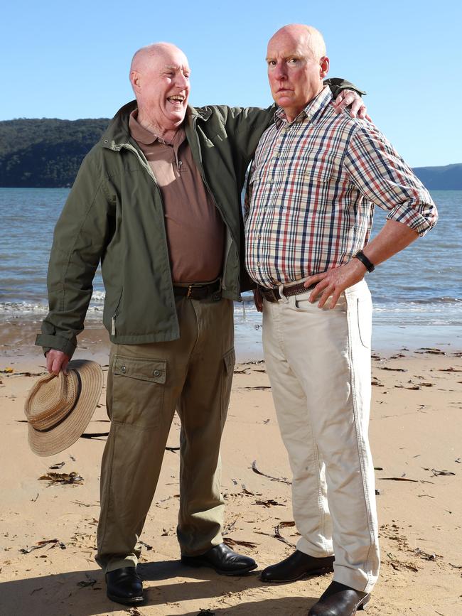 Home and Away’s Ray Meagher hits the beach with his very own wax figure from Madame Tussauds. Picture: David Swift